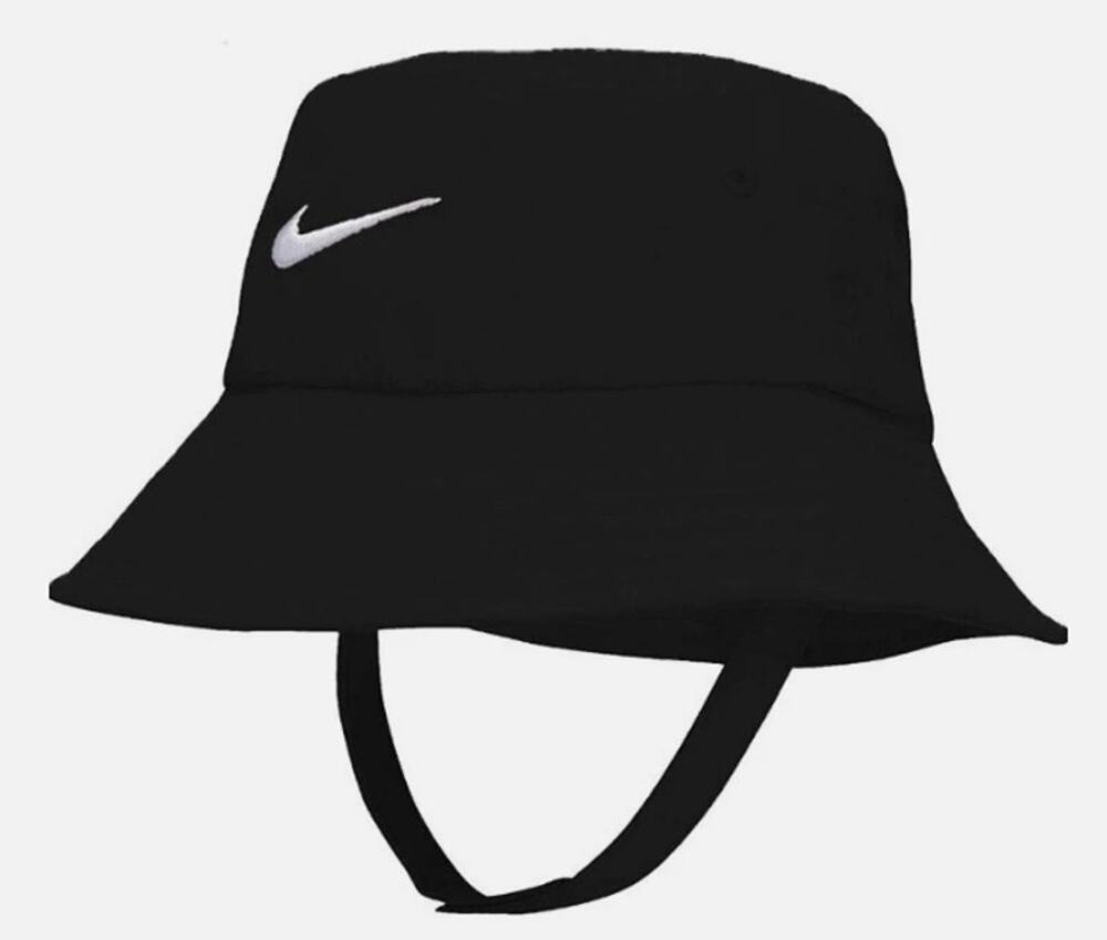 Nike Infant Baby Boys Apex Bucket Hat Black Swoosh Logo Sun Hat NWT 12-24 Months